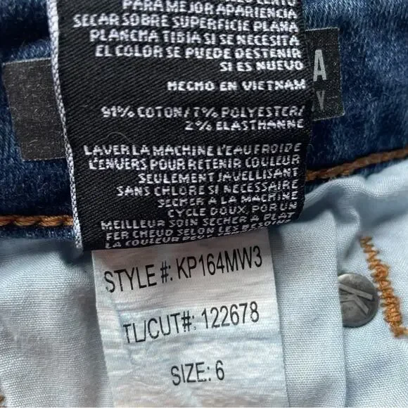 Women's KUT From The Kloth Mia Toothpick Skinny Distressed Denim Ripped‎ Jean 6 - Picture 7 of 13